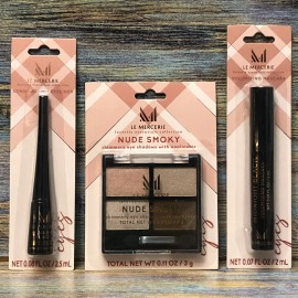 LE MERCERIE 3x Le Mercerie Nude Smoky Shimmery Eye Shadow Midnight Black Eye Liner Mascara