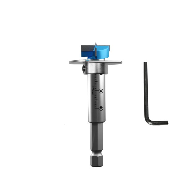 JINSHIBA Forstner Bit 3/5"(15mm), Forstner Drill Bits for Woodworking Tungsten