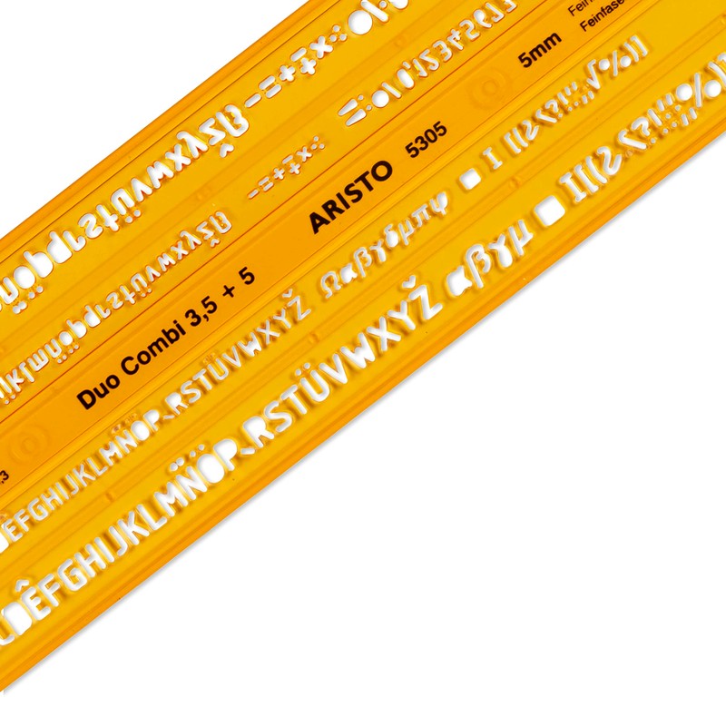 Aristo AR5305 ISO Standard Lettering Stencil 0.35/0.5 mm