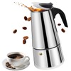 Vaolvpant 2 Cup Stainless Steel Moka Pot Stovetop Espresso Maker