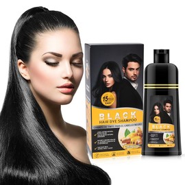 500 ml Ginger Black Hair Shampoo, 2-in-1 Half Time Hair Colour Colouring Shampoo, 5 Minutes Finish in the Last 30 Days