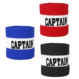 ZcrPrn Captains Armband, Armbands, 3 Pcs Adjustable Elastic Captain Armband Football, Multicolor Elastic Sports Arm Band for Adult & Youths, Unisex Captain Armband for Football Training