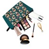 YULUENZE Floral Skull Makeup Bag Cute Small Organizer Bag with