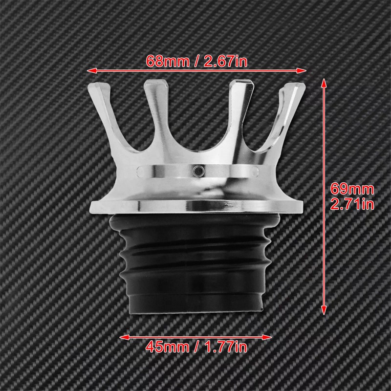 HDBUBALUS VENTED King Crown Gas Cap Fuel Tank Right-hand Thread