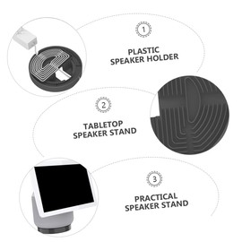 jojofuny 2pcs Desktop Speaker Holder Wire Management Bracket for Compact Design Material Neatly Organizes Cables No Installation Required for Desktop Use