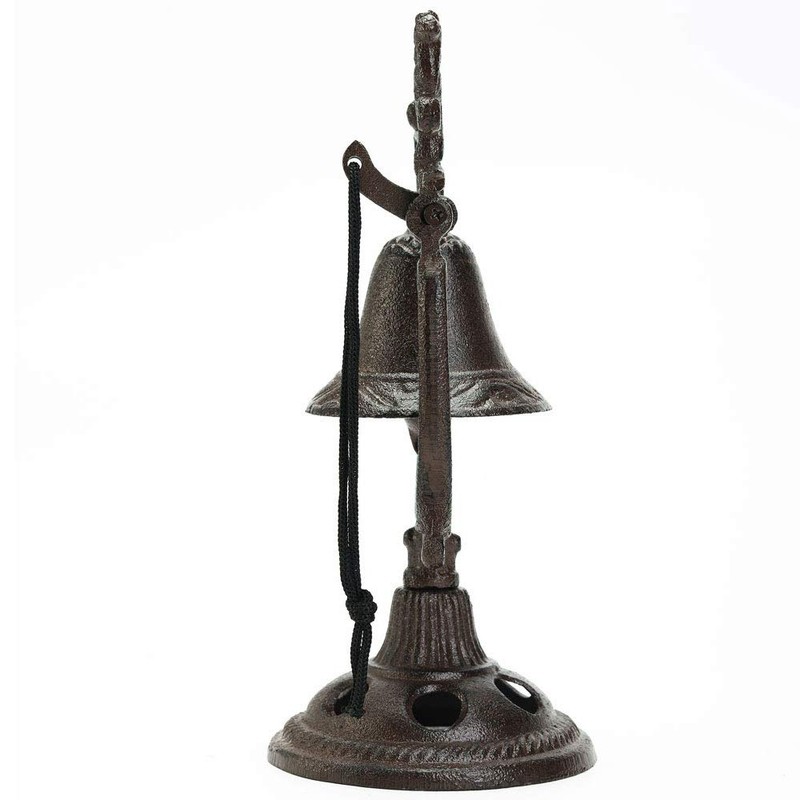 Sungmor Classic Cast Iron Tabletop Hand Bell Dinner Bell -
