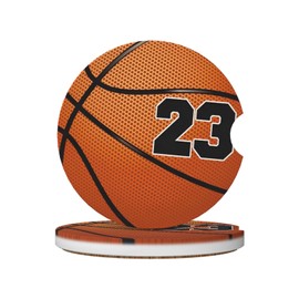 Car Cup Holder Coasters, Basketball No 23 Car Coasters for Cup Holder, 2 Pack Ceramic Car Coaster for Drinks, Cute Car Interior Accessories for Women Men