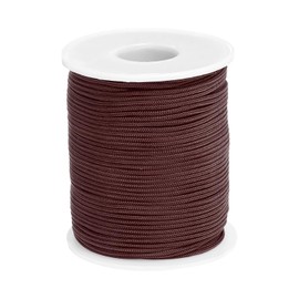 PATIKIL Nylon Cord 0.06 inch x 54 Yards, Bracelet String Braided Nylon Thread Chinese Knotting Cord for Jewelry Making Beading Necklaces Blind Wind Chimes, Brown
