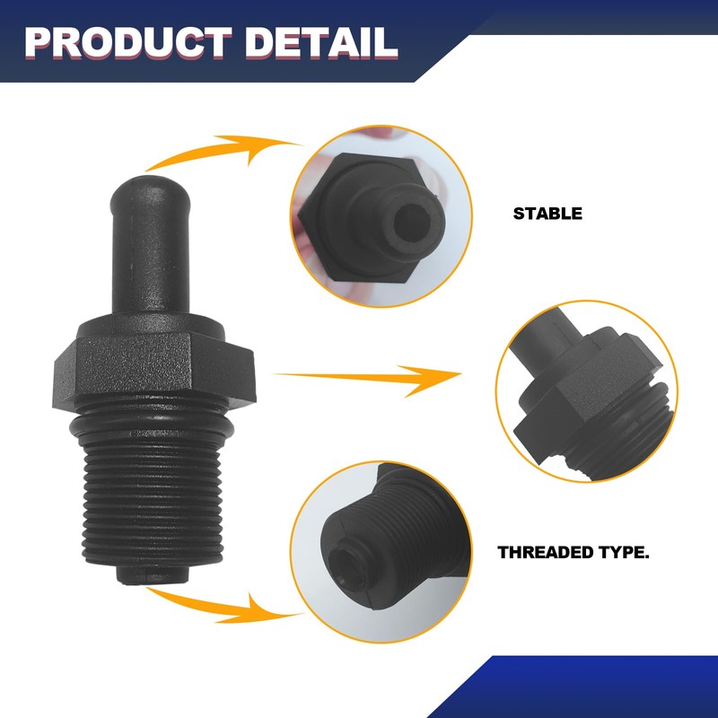 2PCS PCV Valve (Positive Crankcase Ventilation Valve) - Compatible With