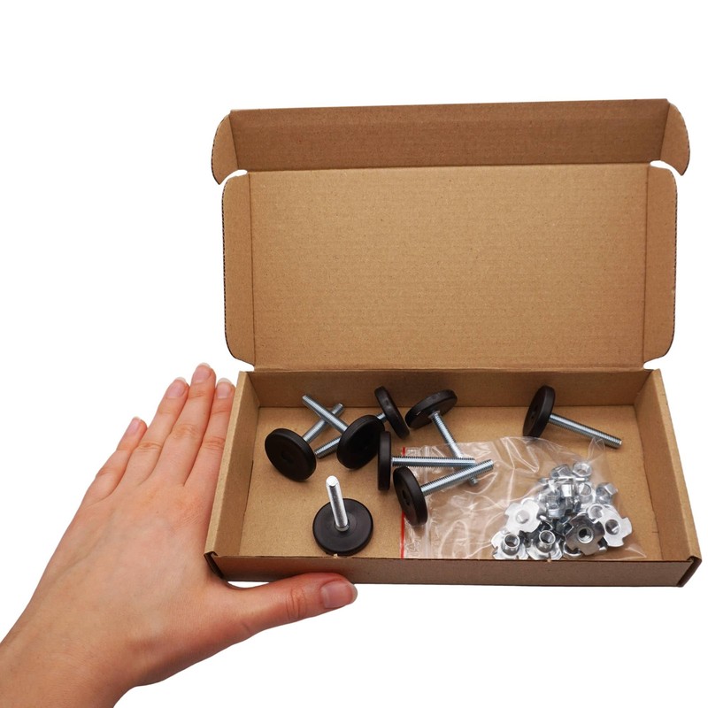 SKIR'CO Furniture Leveling Feet M6 x 40mm Adjustable Round Legs