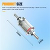 2PCS 5/16" Car Fuel Filter (Silver)