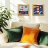 INFUNLY 2PCS Sea Lighthouse Punch Needle Embroidery Kit for Beginners