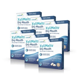 Oracoat Xylimelts Oral adhering Discs, Slightly Sweet, 240 Count (Pack of 6)