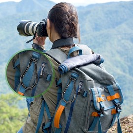 Ouligay 4pcs Large Carabiner Clip 4 inch D Ring Heavy Duty Carabiner Clips, Spring Snap Hook Small Carabiner Clips with Key Rings Aluminum Carabiner Keychain for Outdoor Camping Swing Hiking Dog Leash