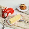 Bicuzat Ceramic Butter Dish with Lid Butter Keeper Butter Plate