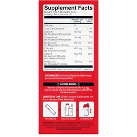 Basic Hydration Electrolyte Drink Mix, 1800mg Total Electrolytes, 6 Essential Minerals, 2:1 Sodium Potassium Ratio, 0 Sugar, Vegan & Gluten Free, 20 StickPacks