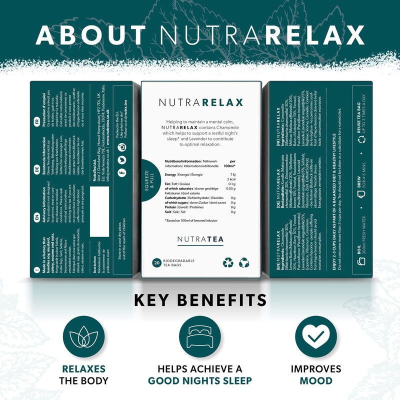 Nutra Tea NUTRARELAX - Night Time Tea | Sleep Tea