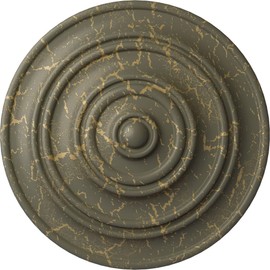 13 1/4"OD x 1/2"P Classic Ceiling Medallion (Fits Canopies up to 4 1/8"), Hand-Painted Witch Hazel Crackle