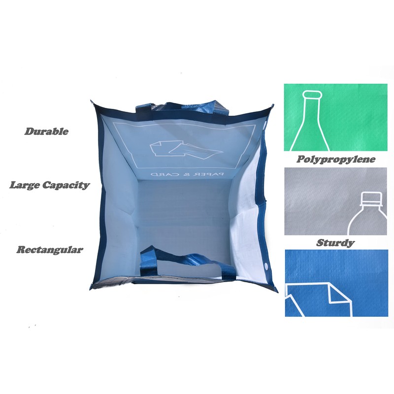 YOUNG DA Reusable Recycle Bags, 3-Piece Separate Recycling Bin Set