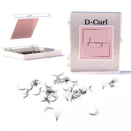 Linny Lashes 5D Eyelash Fans, Prefabricated Fans, Extending Finished Eyelashes, 500 Ready-to-Use Fans, Handmade Pre-Fanned C Curl, D Curl Eyelash Extensions, Stunning (10 mm)