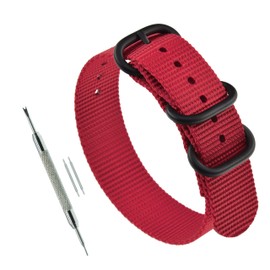 Nylon Watch Band Replacement Thick 3 Rings (18mm, 19mm, 20mm, 21mm, 22mm, 23mm, 24mm)