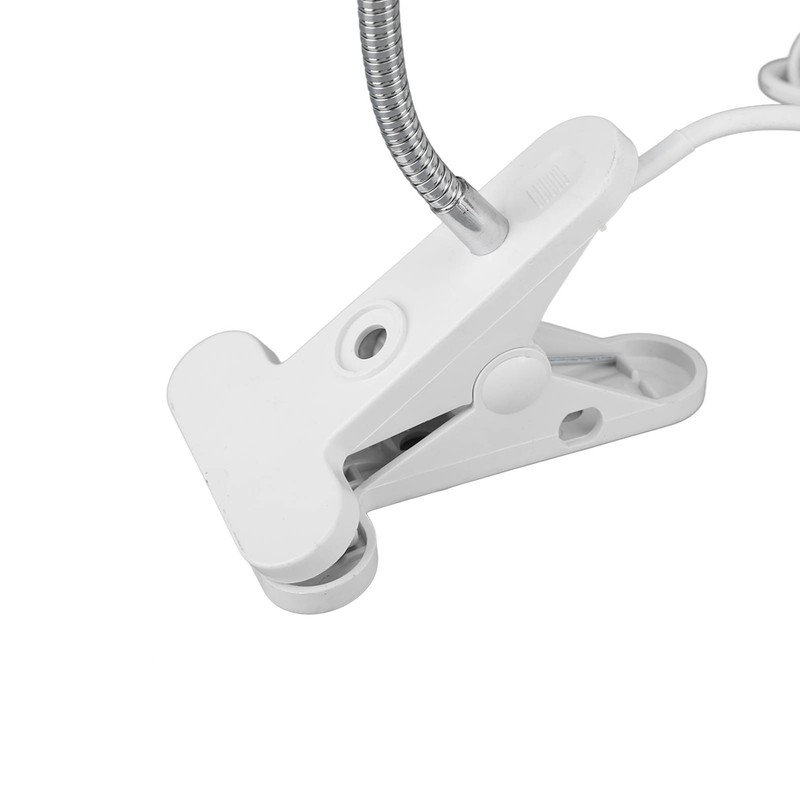 E26/E27 Clip Desk Lamp Holder 5.9ft Cable 11.8in Gooseneck Design