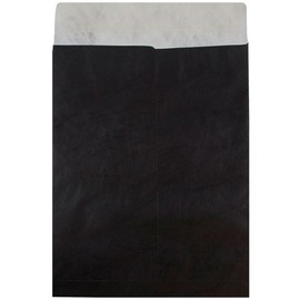 JAM PAPER Tyvek Tear-Proof Open End Catalog Envelopes - 11 1/2 x 14 1/2 - Black - 25/Pack