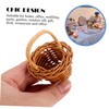 MERRYHAPY Handwoven Mini Wicker Basket Floral Storage Basket Decorative Small