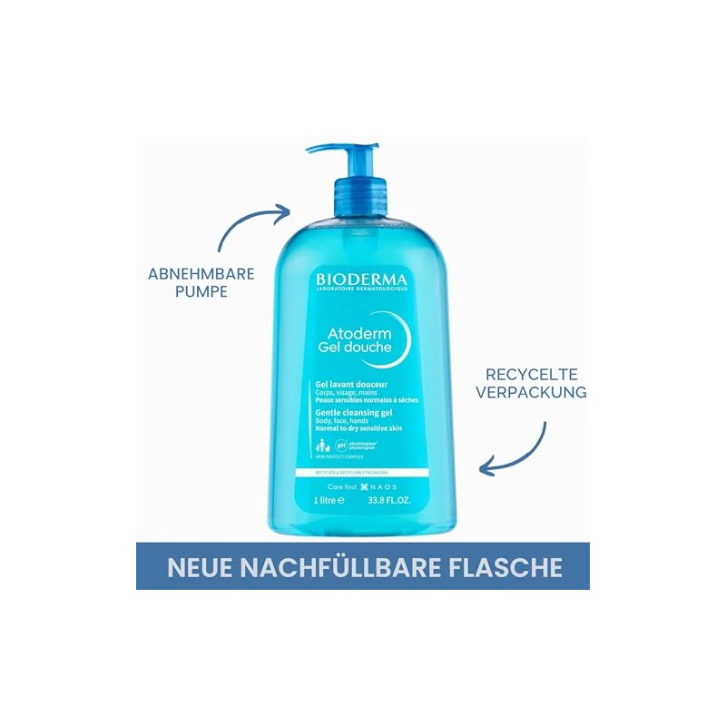 Bioderma Atoderm Eco-Recharge Shower Gel 1 L