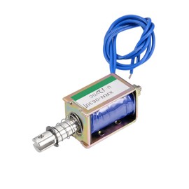 uxcell DC 12V 10N 10mm Stroke Push Pull Type Open Frame Solenoid Electromagnet XRN-0630T