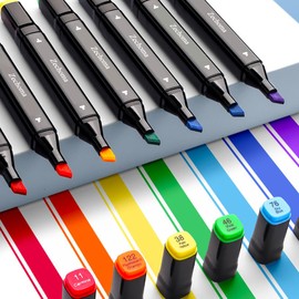 ZECHOMA 120 Colors Alcohol Markers Artist Drawing Art Dual Tip Markers Perfect for Kids Boys Girls Students Adult