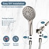 BRIGHT SHOWERS High Pressure Shower Head with Handheld, 9 Spray