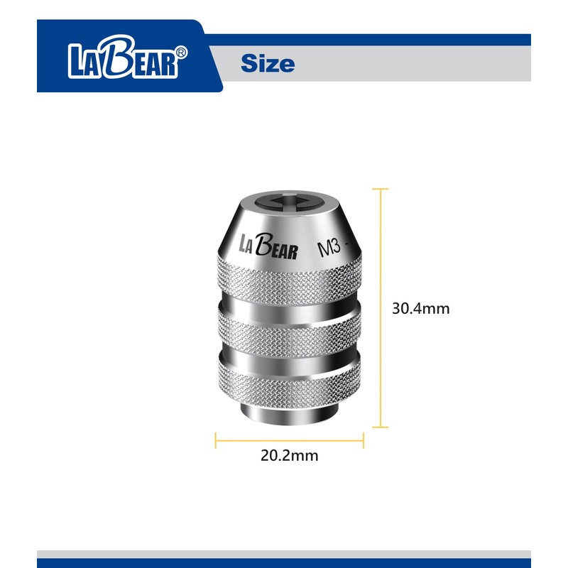 LABEAR 1/4"DR M3~M8 Interchangeable Tap Chuck, Adjustable Tap Socket, tap