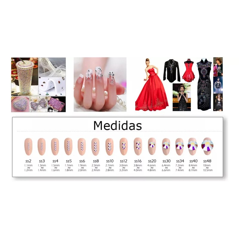 Fiorella Piedra Para Uñas Ss4 Ss6 Ss30 Ss40 Zapatos Ropa