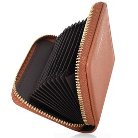 Pomelo Best Credit Card Case, Card Holder, Commuter Holder, Skimming Prevention, Large Capacity, Men's, Thin, Simple, Camel