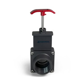 FibroPool Above Ground Pool Gate Valve - 1 1/2 inch - Dual Threaded Shut Off Slice Adapter for Swimming Pools