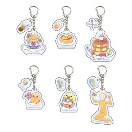 Gudetama 01 Heisei Retro Ver. [Graph Art Illustration] Acrylic Key Holder with Parts, Box of 6