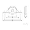 High Logic U-803 V-Rail Door Wheel V-Shaped Iron Frame 1.3