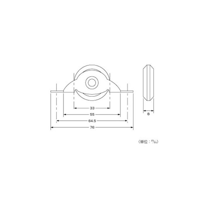 High Logic U-803 V-Rail Door Wheel V-Shaped Iron Frame 1.3