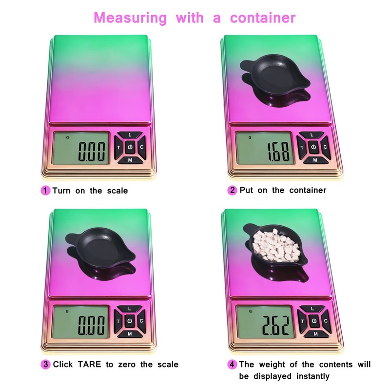 GRAM PRES Digital Pocket Scale 300g/0.01g Accuracy，Small Jewellery Coin Powder