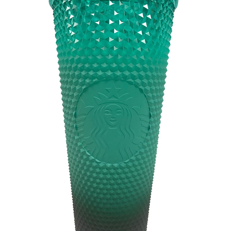 Starbucks Green Gradient Studded Acrylic Tumbler Fall Winter Holiday 2022