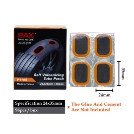PAX 96 Pcs 24 x 35mm Oval Inner Tube Patches, Puncture Flat Tire Repair Patch for Bicycle, Bike, Scooter, Motorcycle, Automobile, Cars, Truck, BMX, ATVs, River Floating, Inflatable Rubber