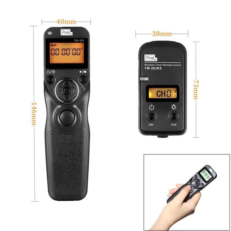 Pixel Kabellose Digitalkamera Fernbedienung TW283-E3 Intervallometer Auslöser Timer kompatibel mit