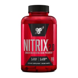 BSN NITRIX 2.0, Workout Supplement, Nitric Oxide Precursors, 3g Creatine, 3g L Citrulline, L-Citrulline, Supports Workout Performance, Pumps, Muscle Recovery and Endurance, 90 Tablets, 30 Servings
