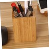 STOBOK Bamboo Storage Bucket Desk Pen Holder Organizer Kitchen Organizer