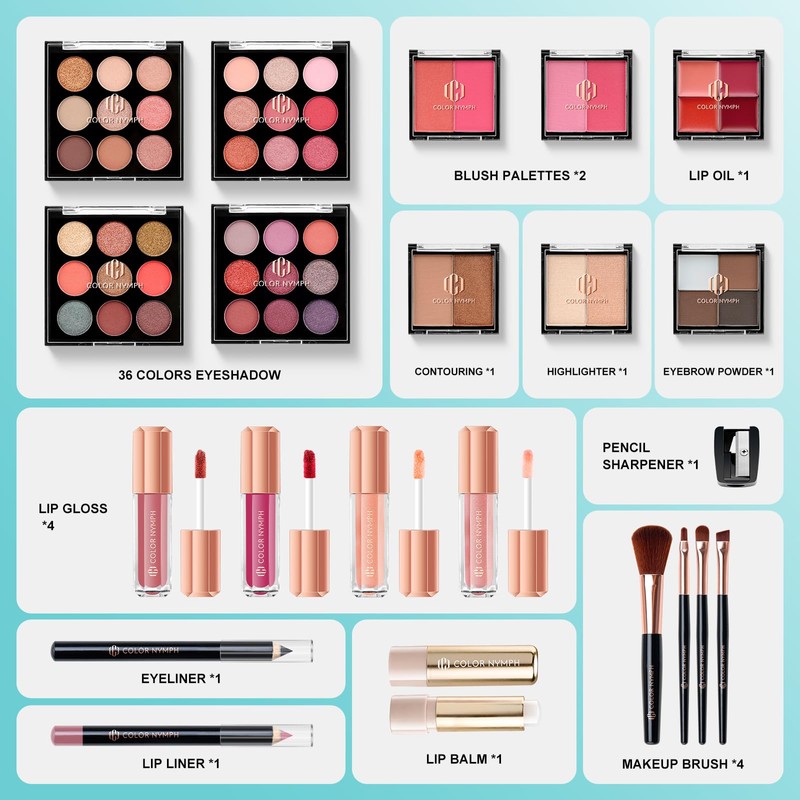 Color Nymph All In One Makeup Kit Comestics Gifts for
