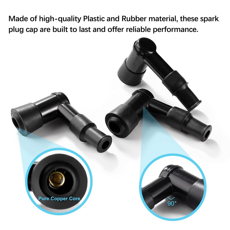 VooGenzek 3 Pieces Spark Plug Sockets, 90 Degree Waterproof Spark