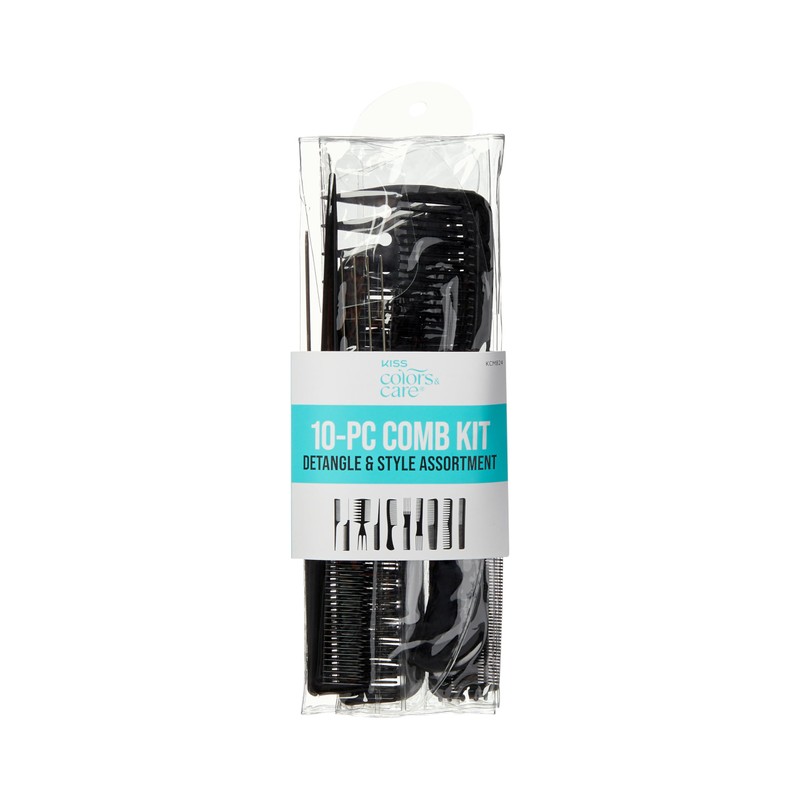 Kiss Colors Care Juego de Peine Profesional 10 Piezas Para