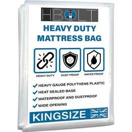 H-BOLT Heavy Duty Reusable and Protective Mattress Storage Bag - Ideal for Storing and Moving (King, 350G Polyethylene)