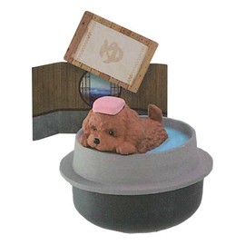 Yell Animals Soaking In Onsen Tub Mascot Series Yell 2-Inch Mini-Figure - Toy Poodle